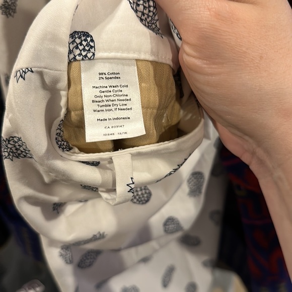 Talbots The Perfect Crop Curvy‎ Pineapple Pants Size 8 - Picture 5 of 6